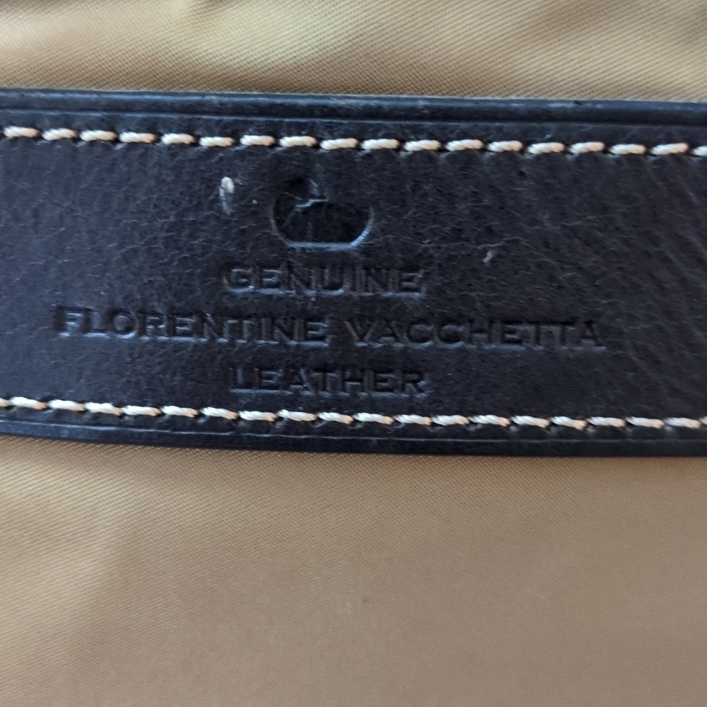 Dooney Bourke Green Genuine Florentine Vacchetta Leather Trim Satchel Purse Bag - Picture 6 of 8